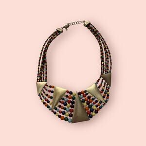 Estate jewerly necklace Multi-strand 5 strand beaded rare find one of a kind